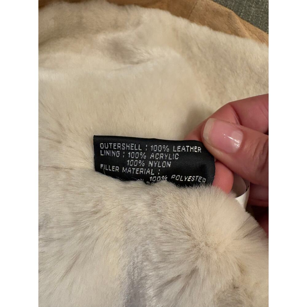 Y2K Wilson's Leather Tan leather bomber jacket XS/S - Picture 4 of 5